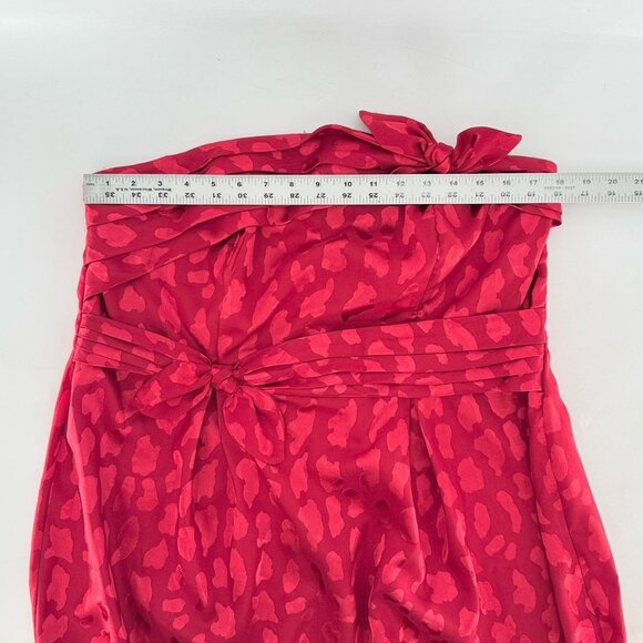 Torrid Plus Size Satin Red Jacquard Animal Print Strapless Mini Dress 16 Y2K - Picture 8 of 13